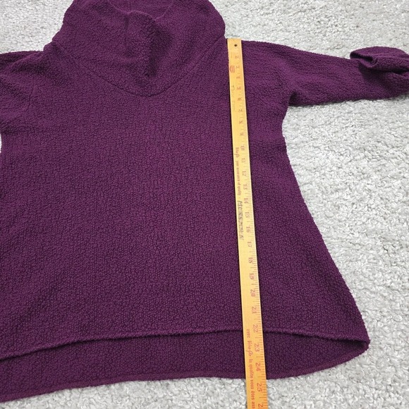 Margaret Winters Cowl Neck Sweater Womens XS Purple Cozy Textured Knit Layer - Picture 11 of 13